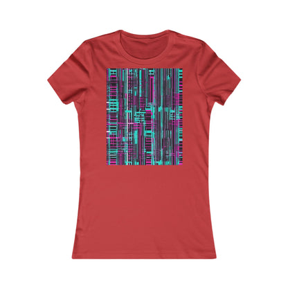 boostlete-field-day-pattern-barcode-retro-0275 — Women's Favorite Tee (B+C 6004)