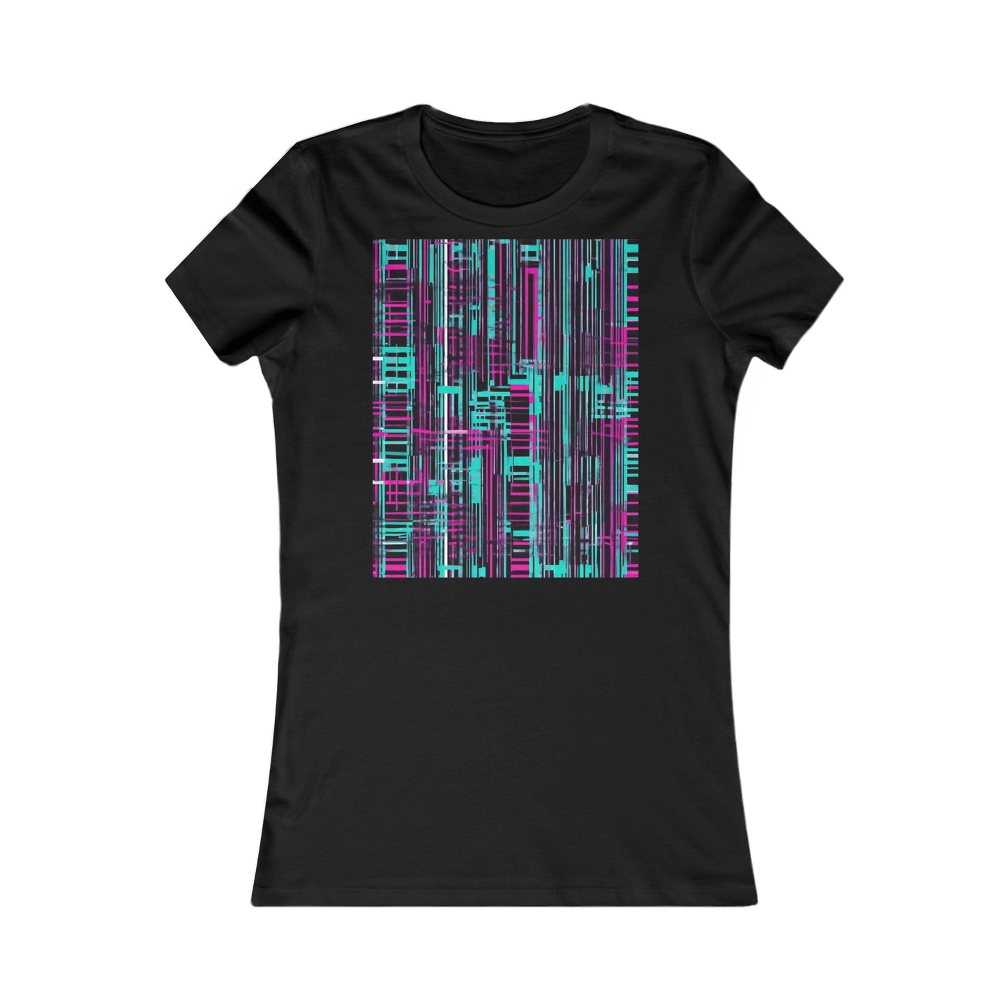 boostlete-field-day-pattern-barcode-retro-0275 — Women's Favorite Tee (B+C 6004)