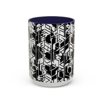 boostlete-field-day-pattern-micro-blueprint-0927 — Accent Mug 11/15oz