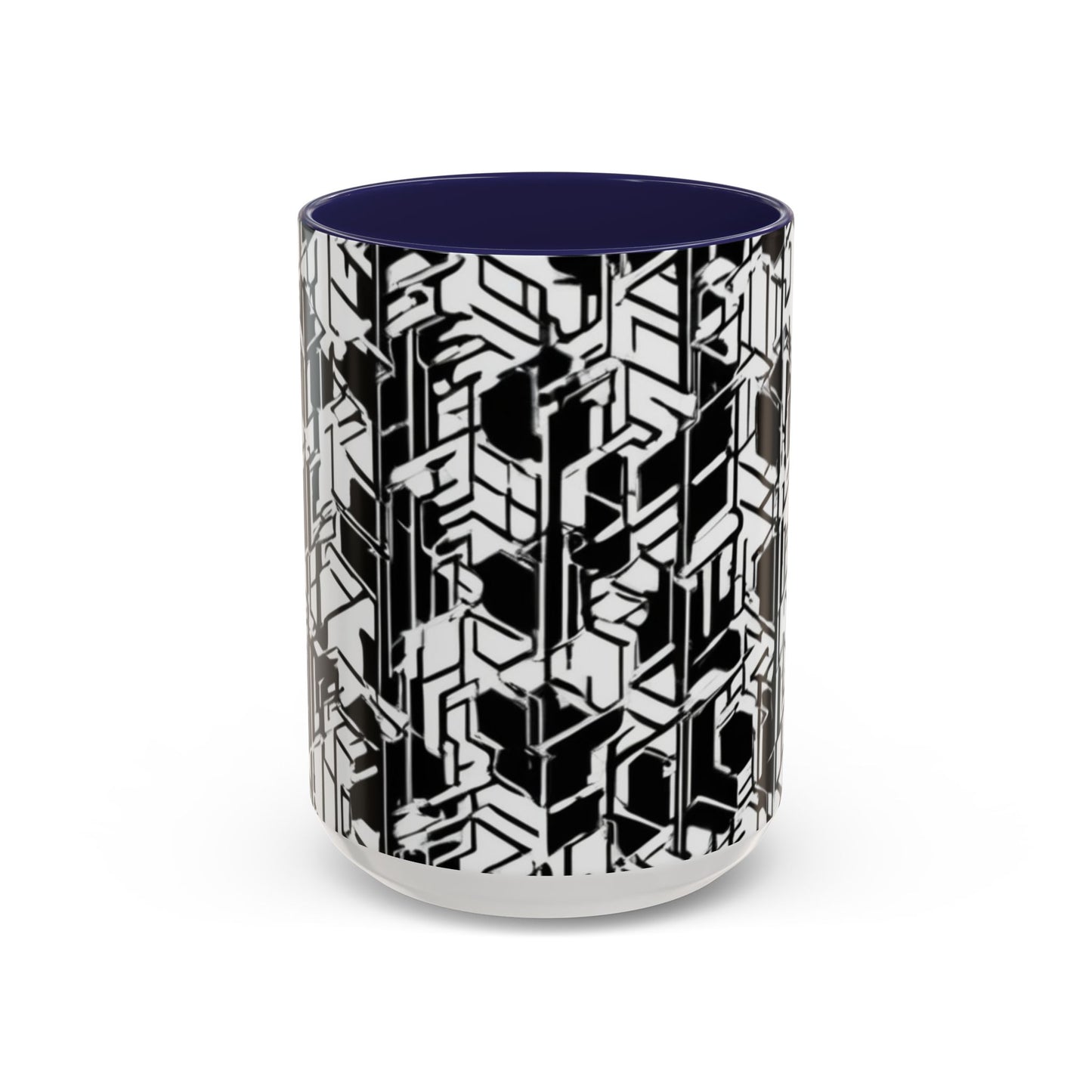 boostlete-field-day-pattern-micro-blueprint-0927 — Accent Mug 11/15oz