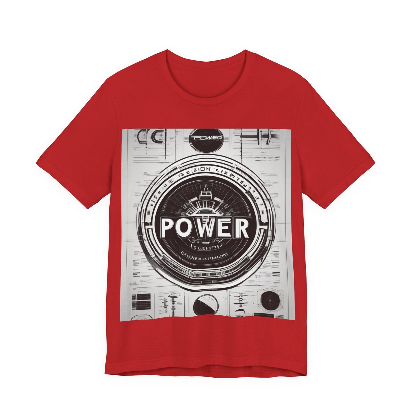 boostlete-boost-mode-type-power-in-quiet-badge-blueprint-0245 — Unisex Jersey Short Sleeve (B+C 3001)