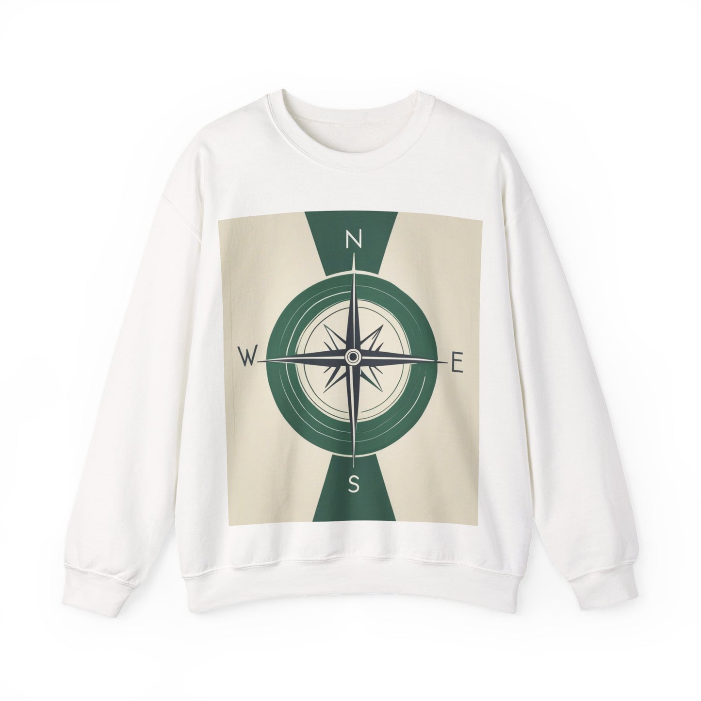 boostlete-iron-intent-icon-compass-soft-blueprint-0614 — Unisex Heavy Blend Crewneck (G18000)