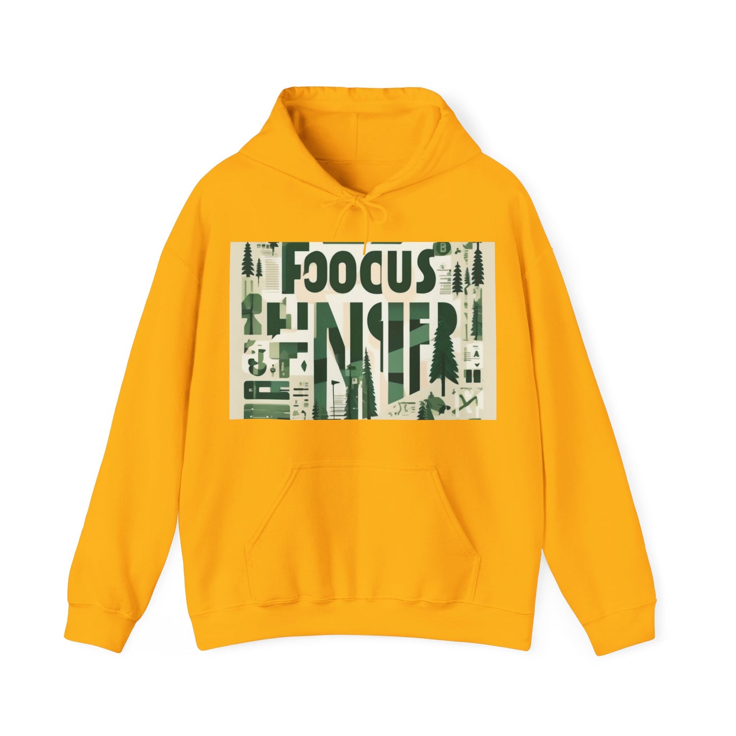 boostlete-boost-mode-type-focus-finish-banner-modern-0113 — Unisex Heavy Blend Hooded Sweatshirt (Gildan)