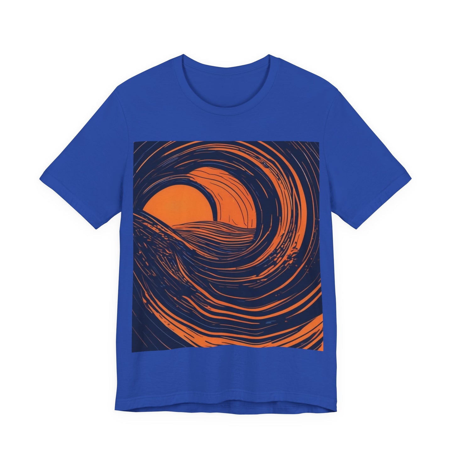 boostlete-rise-grind-icon-sunrise-speed-line-art-0202 — Unisex Jersey Short Sleeve (B+C 3001)