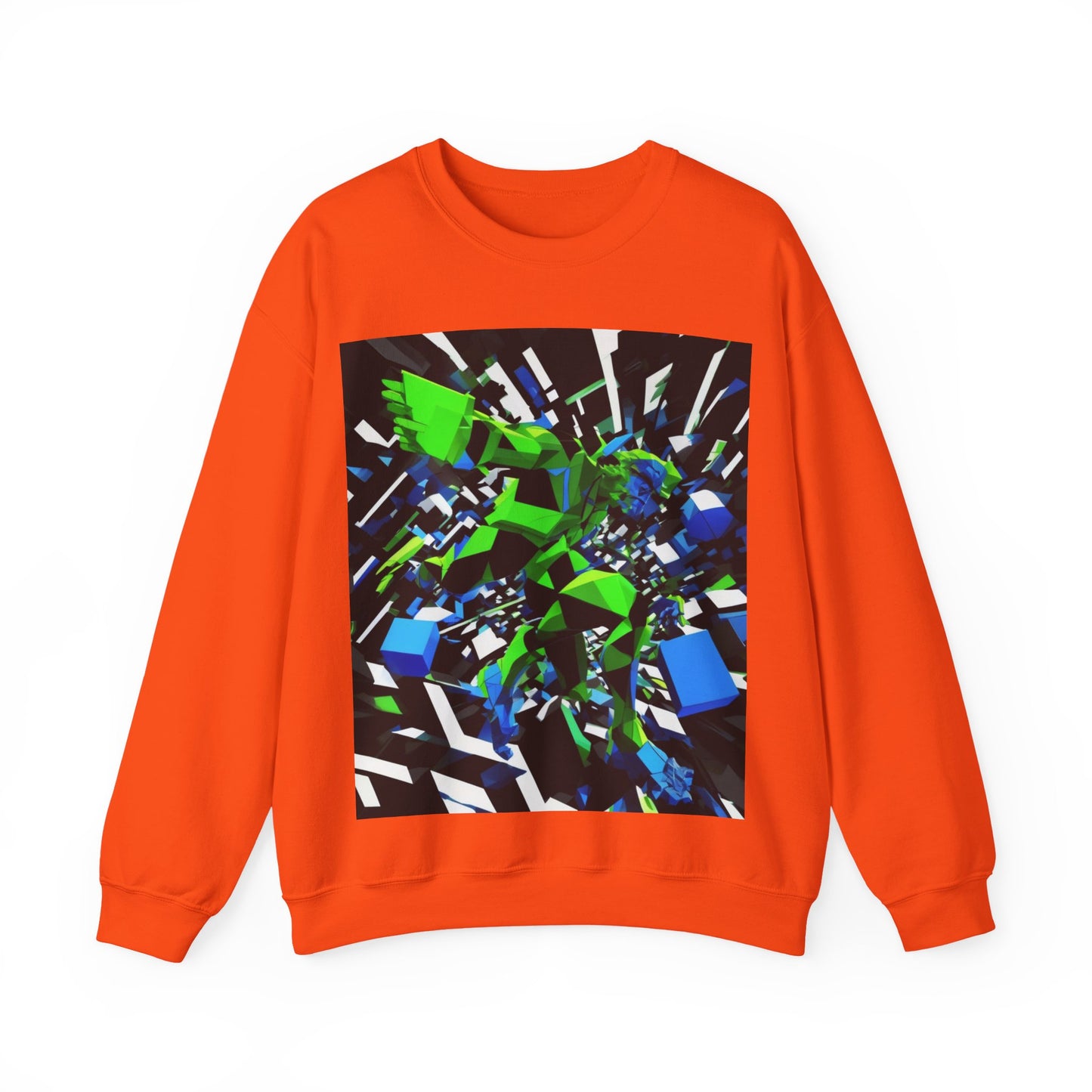 boostlete-pr-season-scene-sprinter-3d-geometric-0896 — Unisex Heavy Blend Crewneck (G18000)