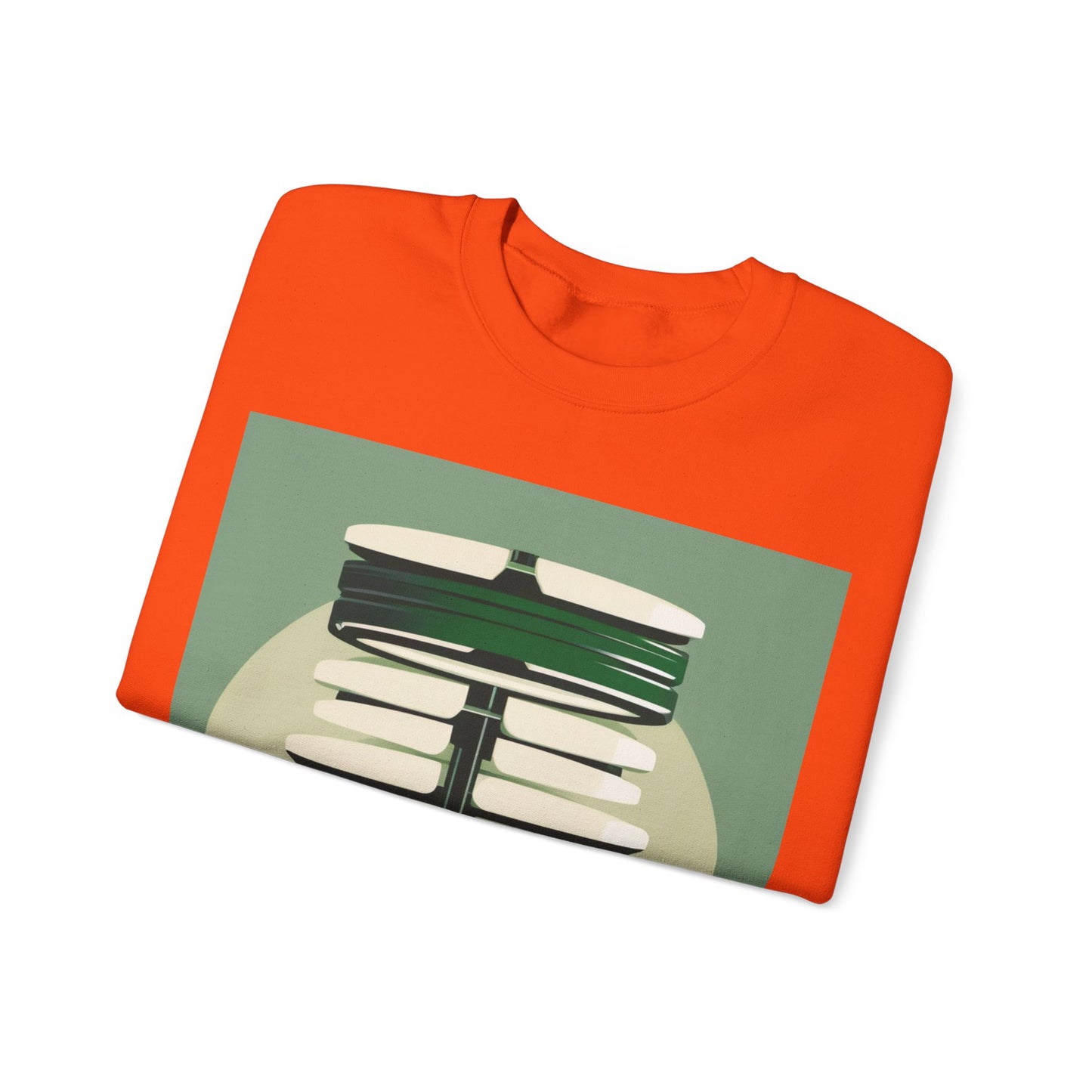 boostlete-recovery-progress-icon-barbell-glitch-vector-1746 — Unisex Heavy Blend Crewneck (G18000)