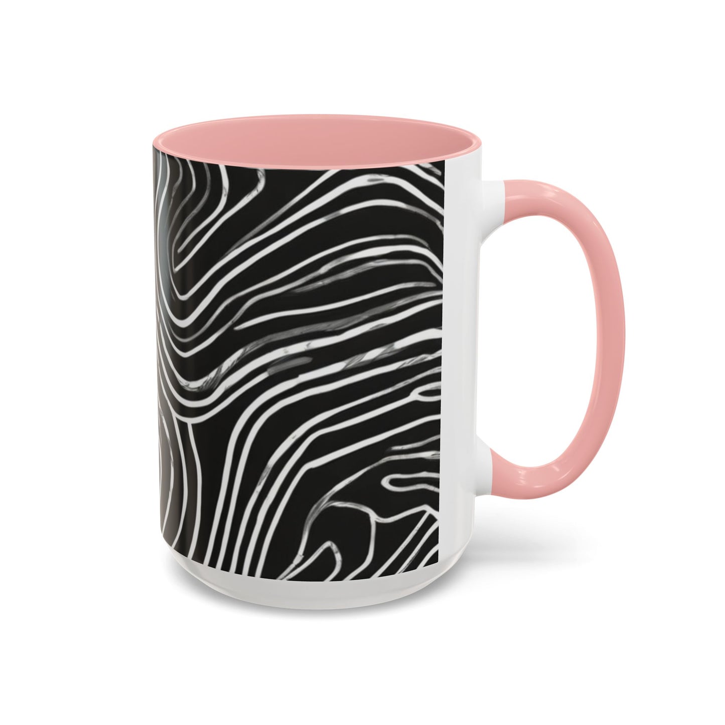 boostlete-field-day-pattern-topographic-badge-0307 — Accent Mug 11oz/15oz