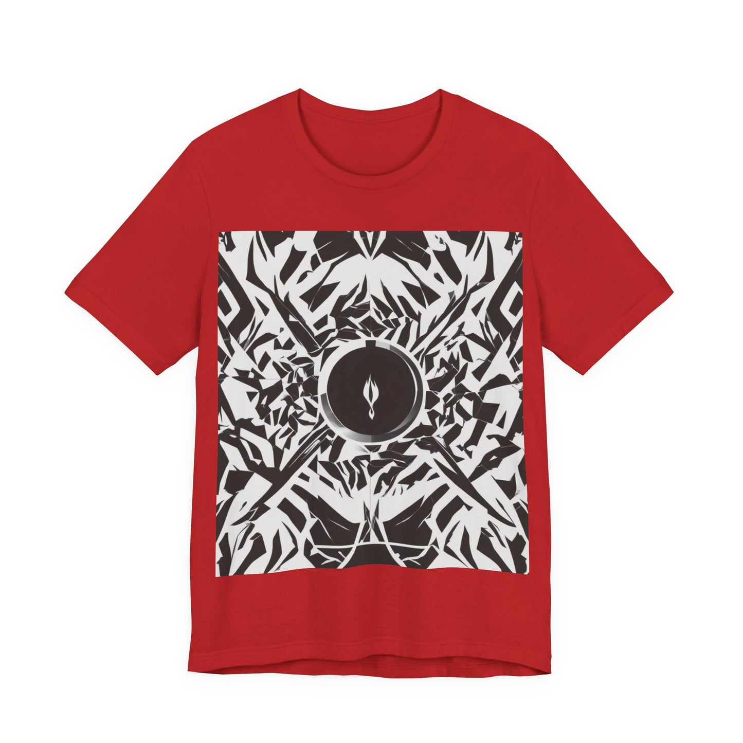 boostlete-am-crew-icon-flame-matte-geometric-0286 — Unisex Jersey Short Sleeve (B+C 3001)