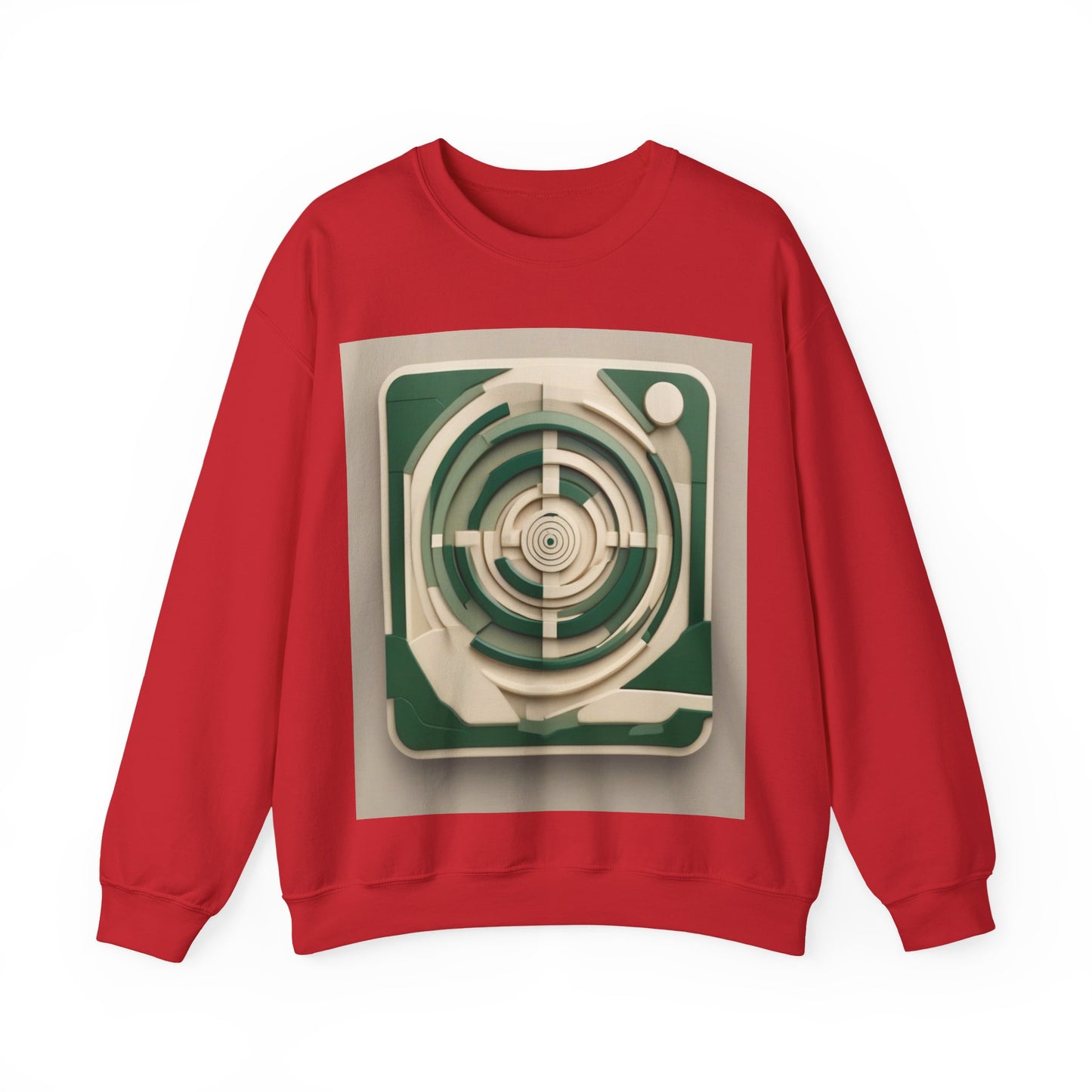 boostlete-mile-by-mile-icon-target-3d-modern-0306 — Unisex Heavy Blend Crewneck (G18000)