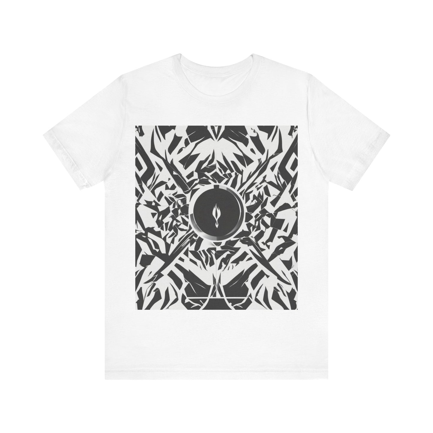 boostlete-am-crew-icon-flame-matte-geometric-0286 — Unisex Jersey Short Sleeve (B+C 3001)