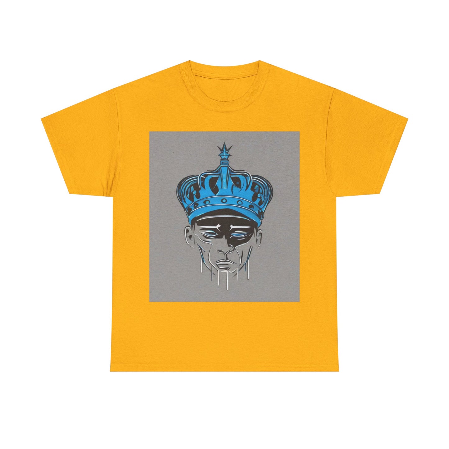 boostlete-am-crew-icon-crown-grainy-monoline-0022 — Unisex Heavy Cotton Tee (Gildan 5000)