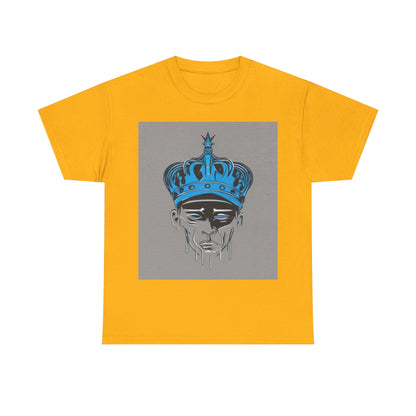 boostlete-am-crew-icon-crown-grainy-monoline-0022 — Unisex Heavy Cotton Tee (Gildan 5000)