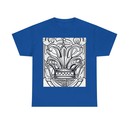 boostlete-boost-mode-icon-crown-offset-line-art-0190 — Unisex Heavy Cotton Tee (Gildan 5000)