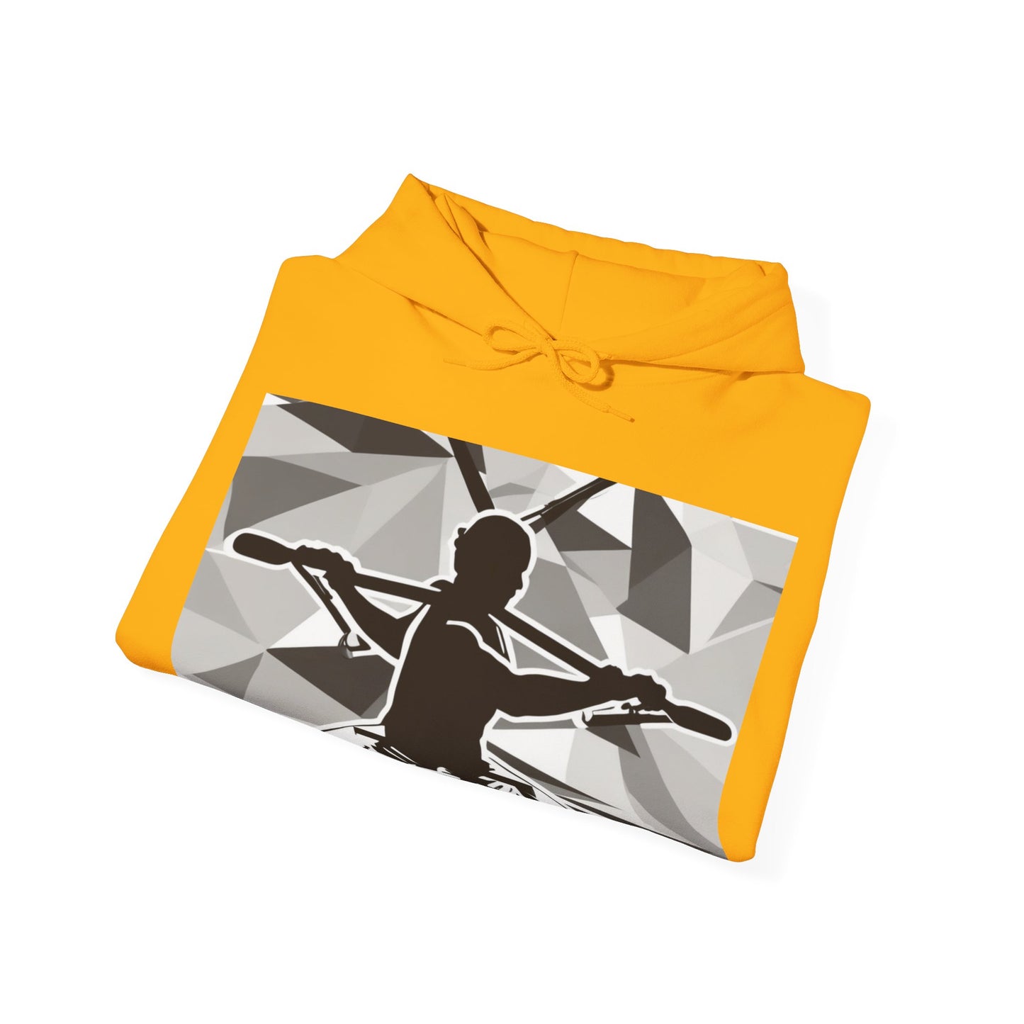 boostlete-am-crew-scene-rower-outline-geometric-0060 — Unisex Heavy Blend Hooded Sweatshirt (Gildan)