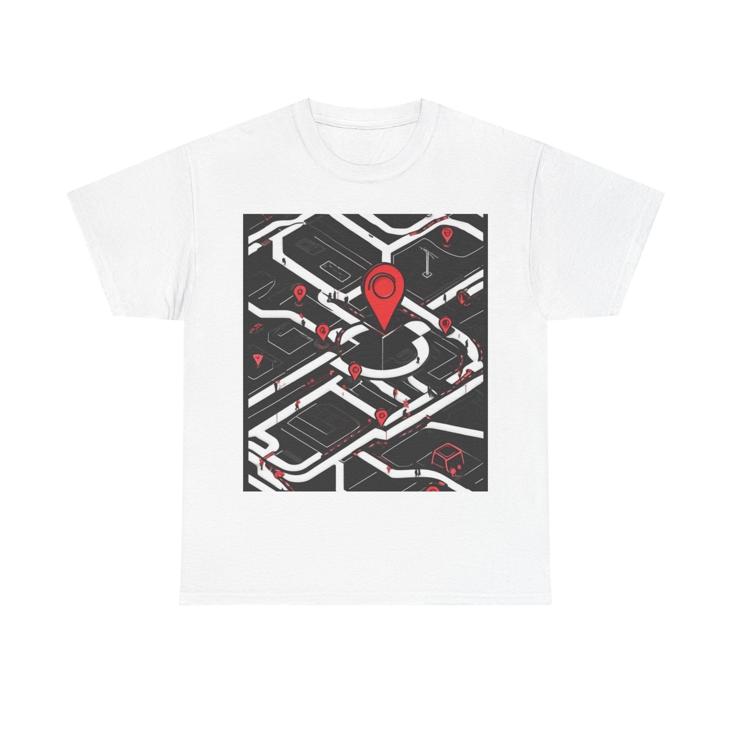 boostlete-am-crew-icon-map-matte-isometric-0094 — Unisex Heavy Cotton Tee (Gildan 5000)