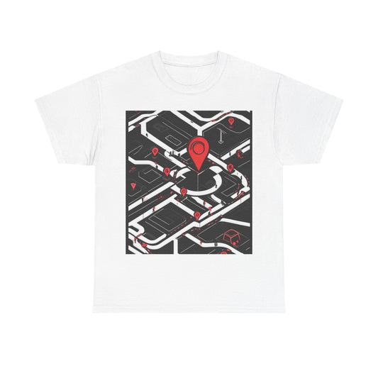 boostlete-am-crew-icon-map-matte-isometric-0094 — Unisex Heavy Cotton Tee (Gildan 5000)