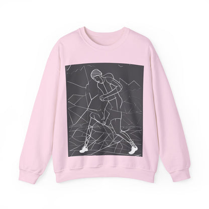 boostlete-pr-season-scene-runner-outline-geometric-1072 — Unisex Heavy Blend Crewneck (G18000)