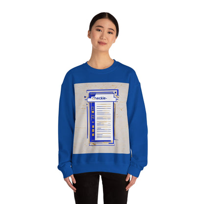 boostlete-am-crew-icon-checklist-glitch-badge-0018 — Unisex Heavy Blend Crewneck Sweatshirt (Gildan)