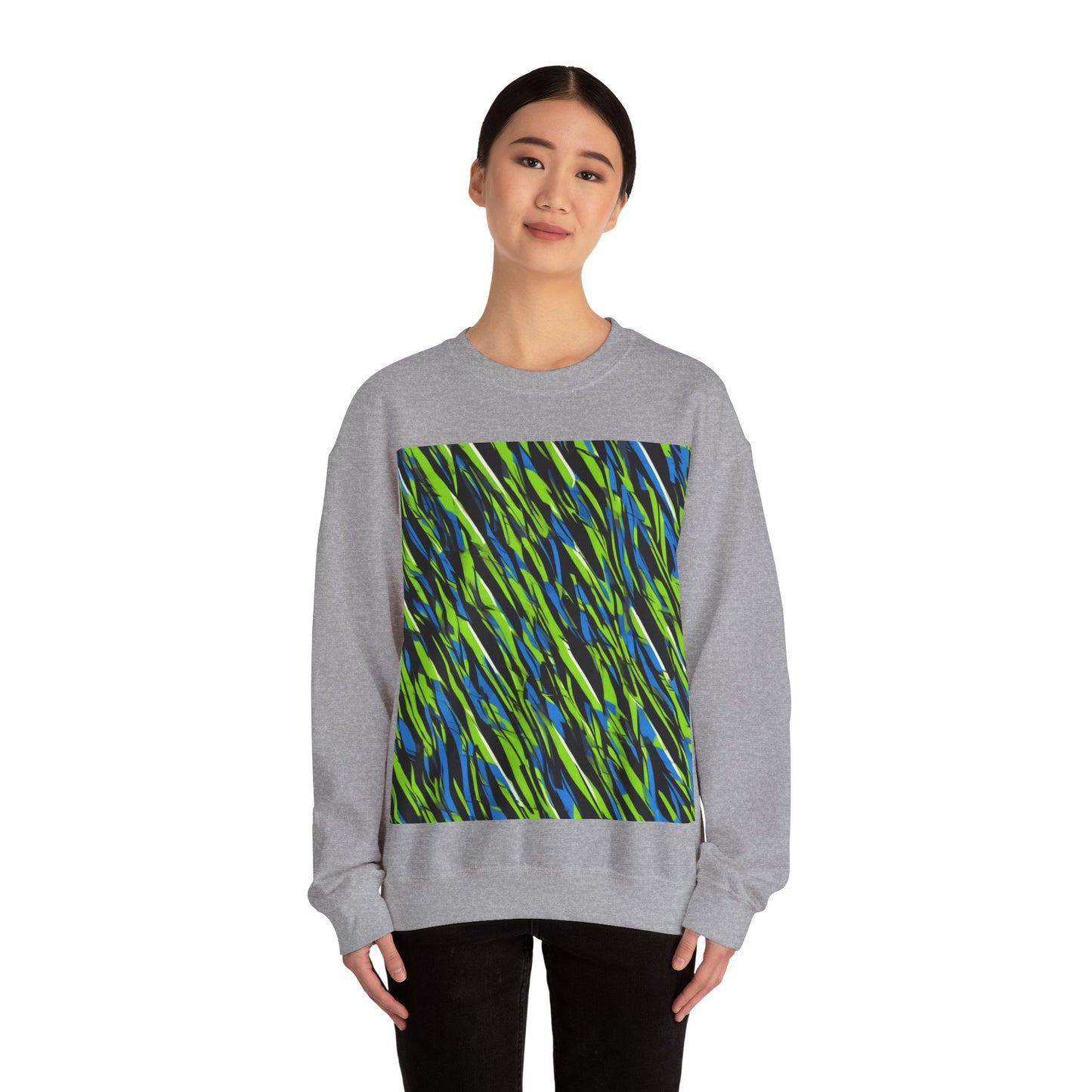 boostlete-iron-intent-pattern-sprint-vector-0219 — Unisex Heavy Blend Crewneck Sweatshirt (Gildan)