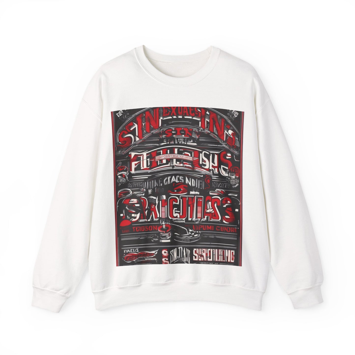 boostlete-iron-intent-type-sin-excusas-arc-retro-0157 — Unisex Heavy Blend Crewneck Sweatshirt (Gildan)