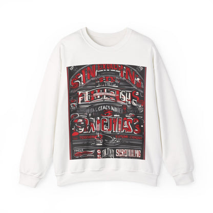 boostlete-iron-intent-type-sin-excusas-arc-retro-0157 — Unisex Heavy Blend Crewneck Sweatshirt (Gildan)