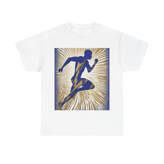 boostlete-field-day-scene-sprinter-motion-paper-0496 — Unisex Heavy Cotton Tee (Gildan 5000)