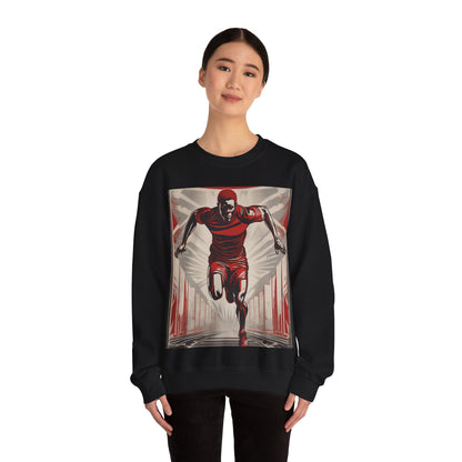 boostlete-am-crew-scene-sprinter-outline-athletic-0228 — Unisex Heavy Blend Crewneck Sweatshirt (Gildan)