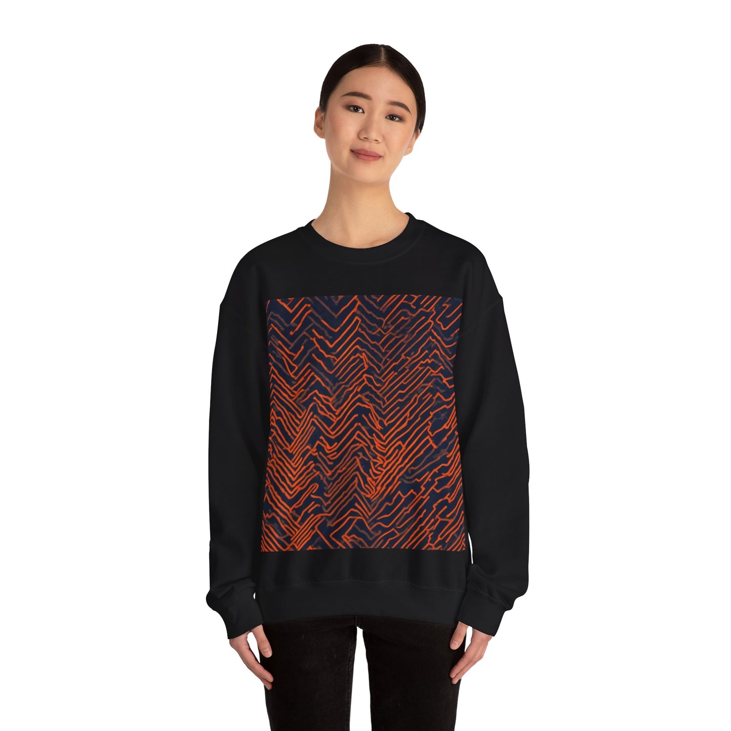 boostlete-field-day-pattern-ekg-modern-0087 — Unisex Heavy Blend Crewneck Sweatshirt (Gildan)