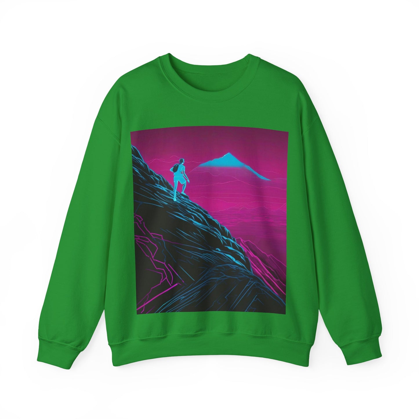 boostlete-boost-mode-scene-trail-neon-blueprint-0832 — Unisex Heavy Blend Crewneck (G18000)