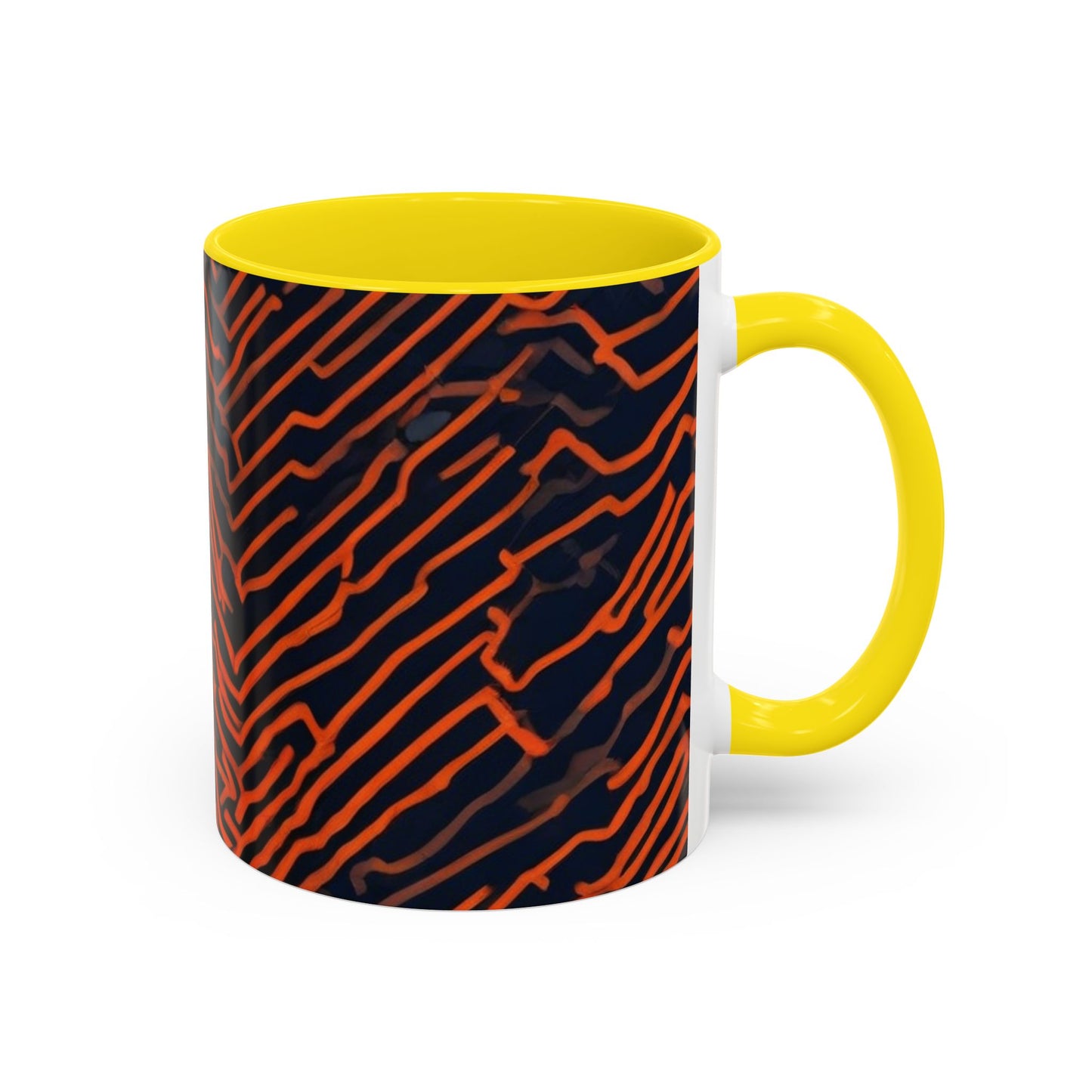 boostlete-field-day-pattern-ekg-modern-0087 — Accent Mug 11oz/15oz