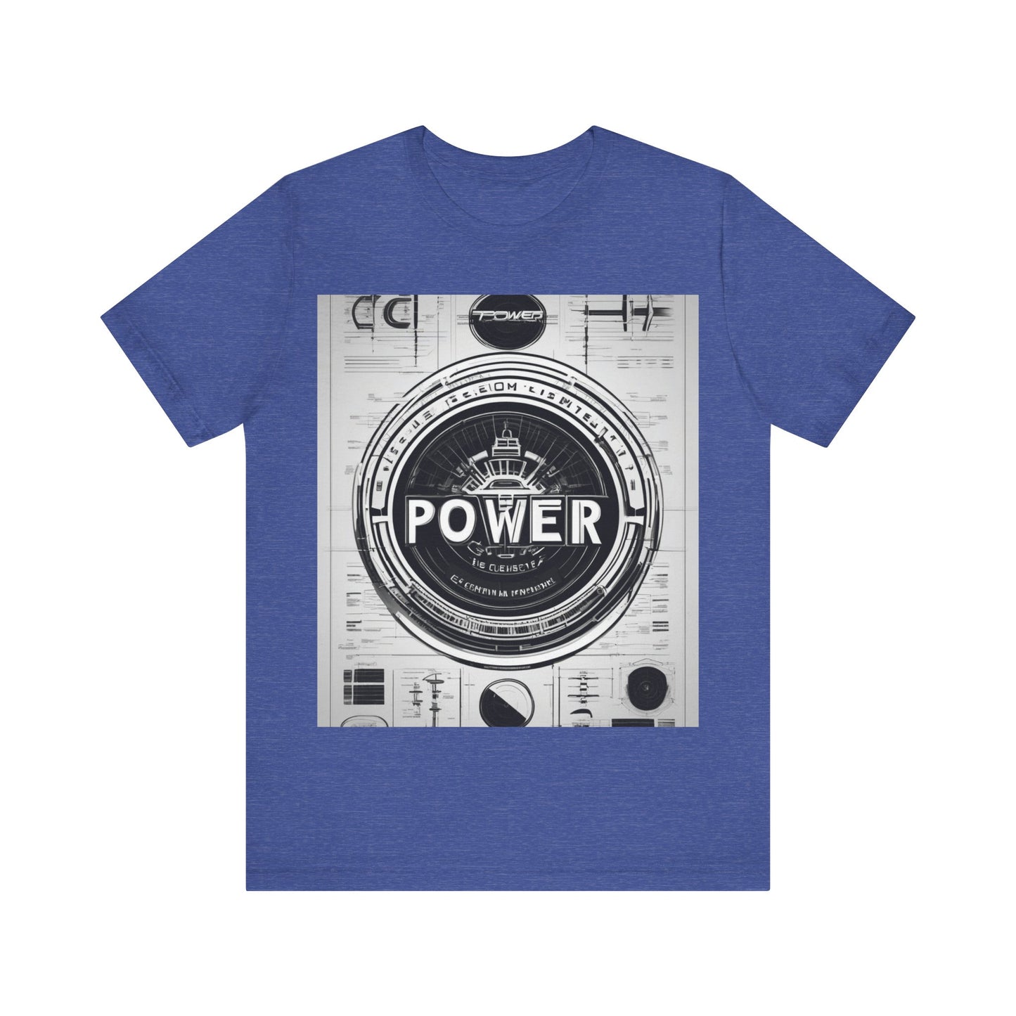 boostlete-boost-mode-type-power-in-quiet-badge-blueprint-0245 — Unisex Jersey Short Sleeve (B+C 3001)