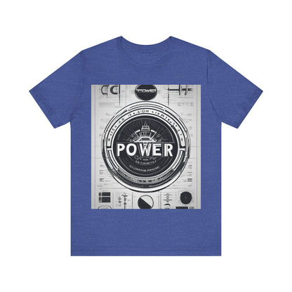 boostlete-boost-mode-type-power-in-quiet-badge-blueprint-0245 — Unisex Jersey Short Sleeve (B+C 3001)