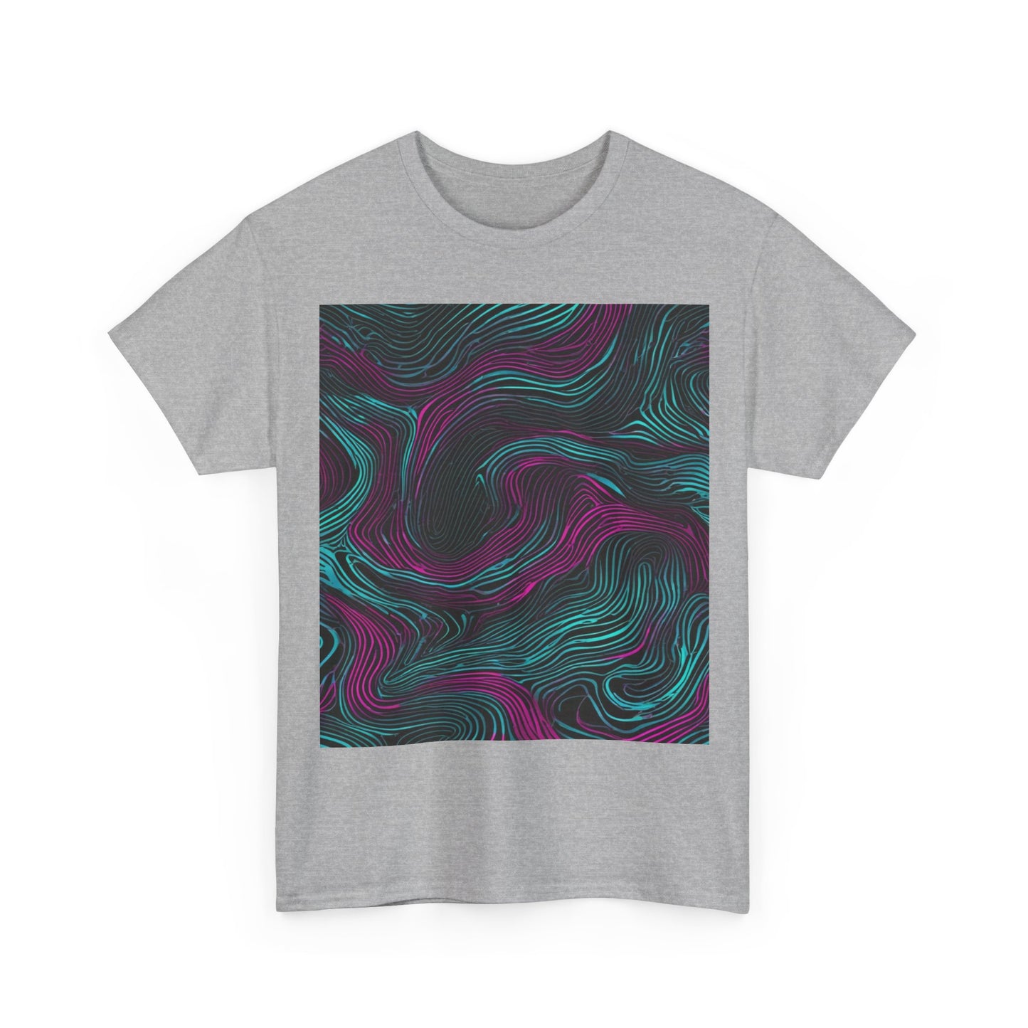 boostlete-am-crew-pattern-topographic-monoline-0075 — Unisex Heavy Cotton Tee (Gildan 5000)