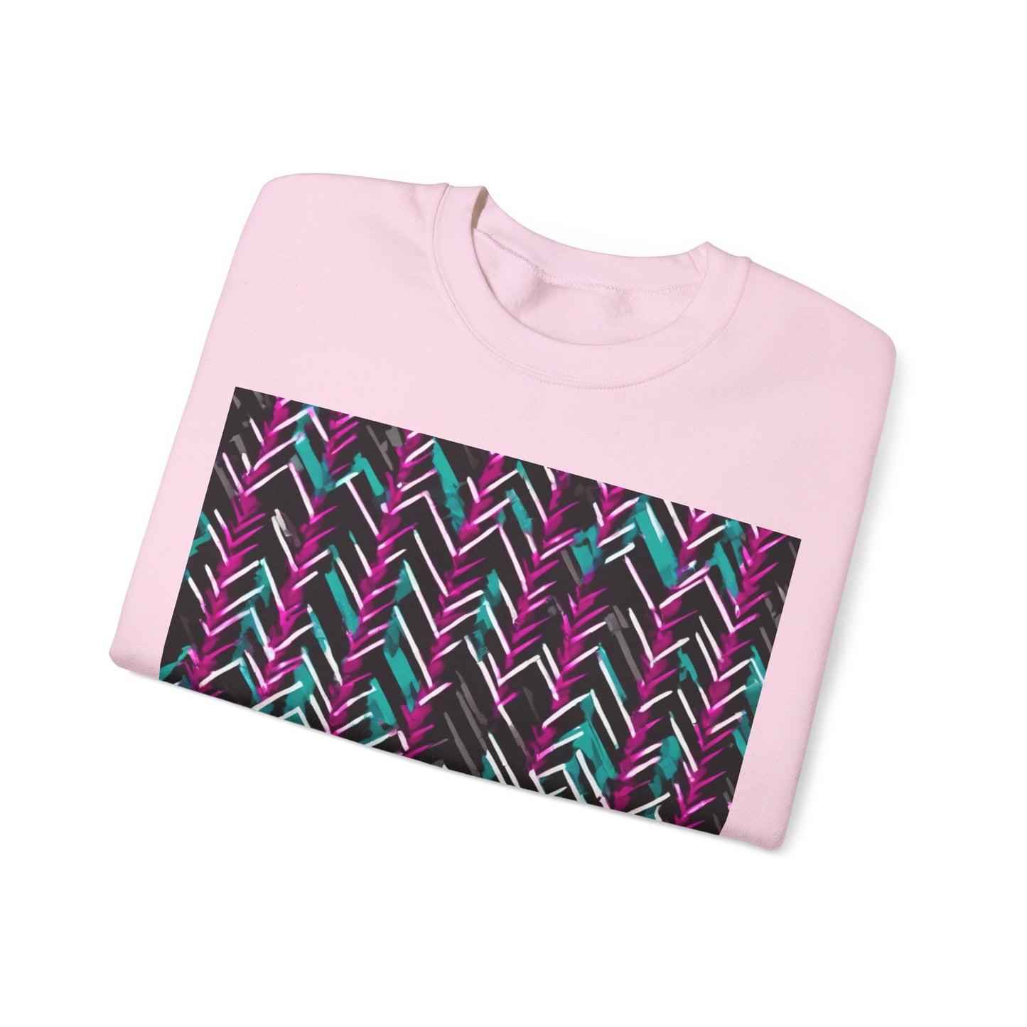 boostlete-recovery-progress-pattern-chevron-retro-0243 — Unisex Heavy Blend Crewneck (G18000)