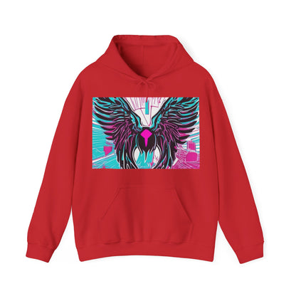 boostlete-am-crew-icon-wings-outline-line-art-0282 — Unisex Heavy Blend Hooded Sweatshirt (Gildan)