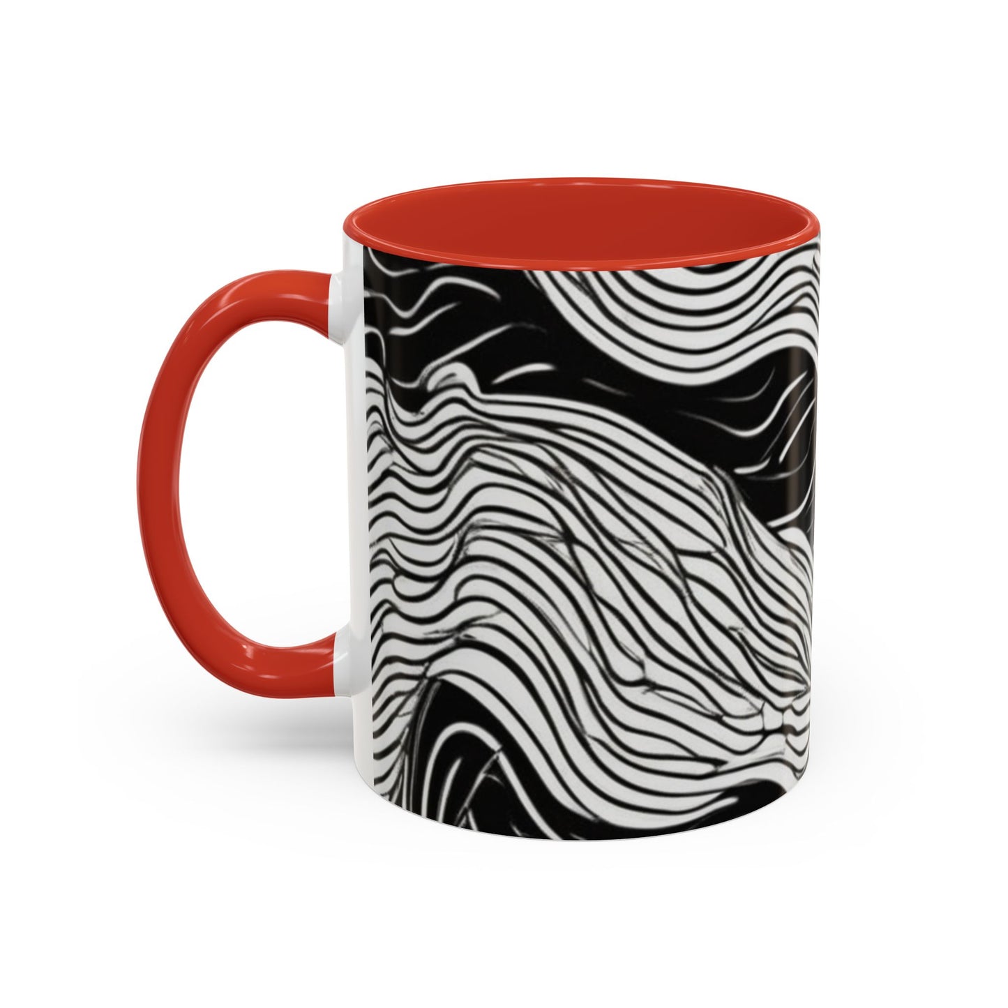 boostlete-field-day-pattern-topographic-line-art-0239 — Accent Mug 11oz/15oz