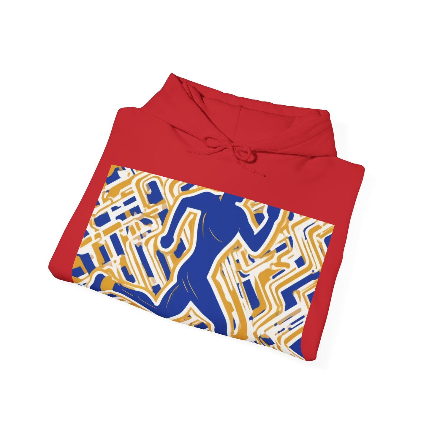 boostlete-pr-season-icon-runner-outline-industrial-0170 — Unisex Heavy Blend Hooded Sweatshirt (Gildan)