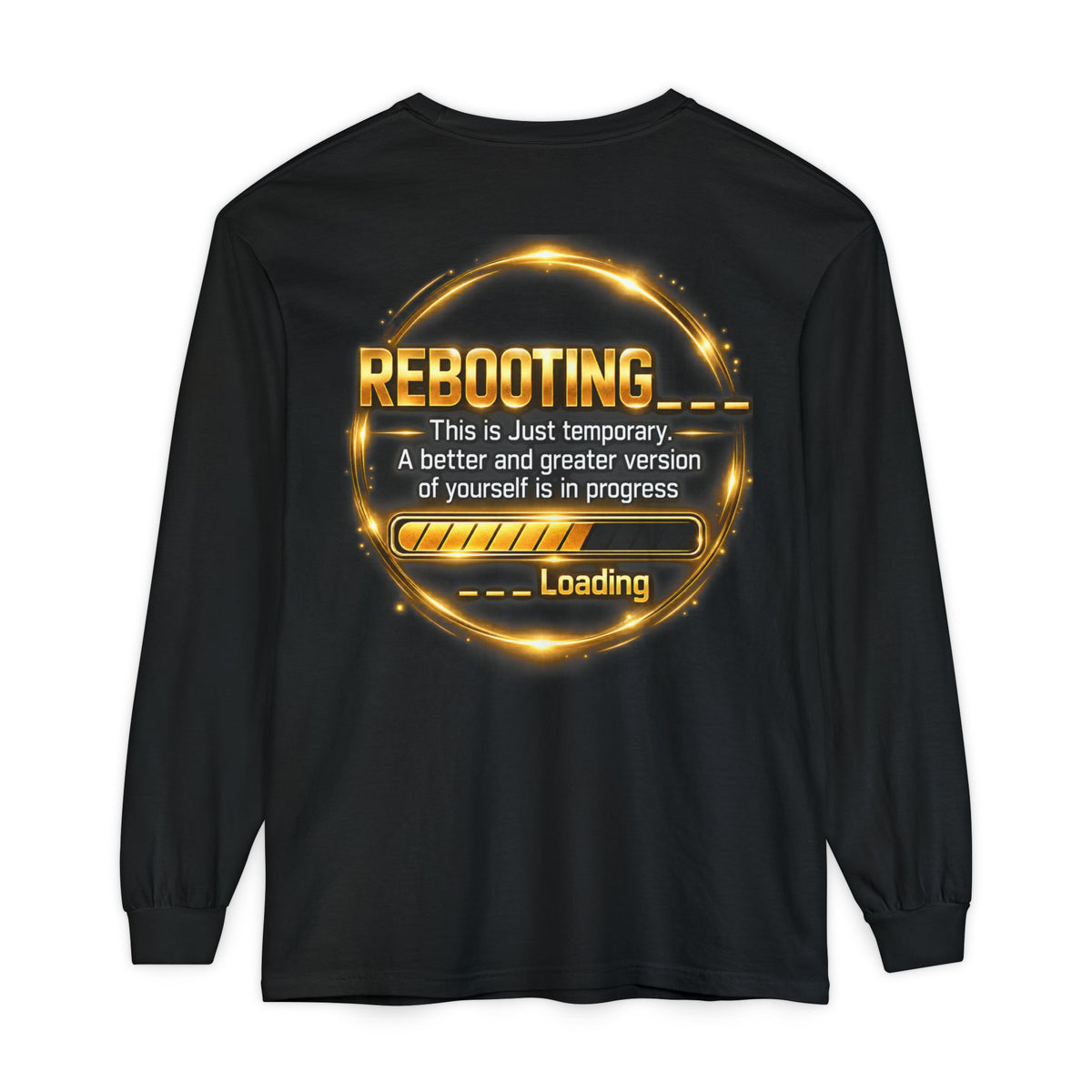 Rebooting Loading Graphic Long Sleeve T-Shirt