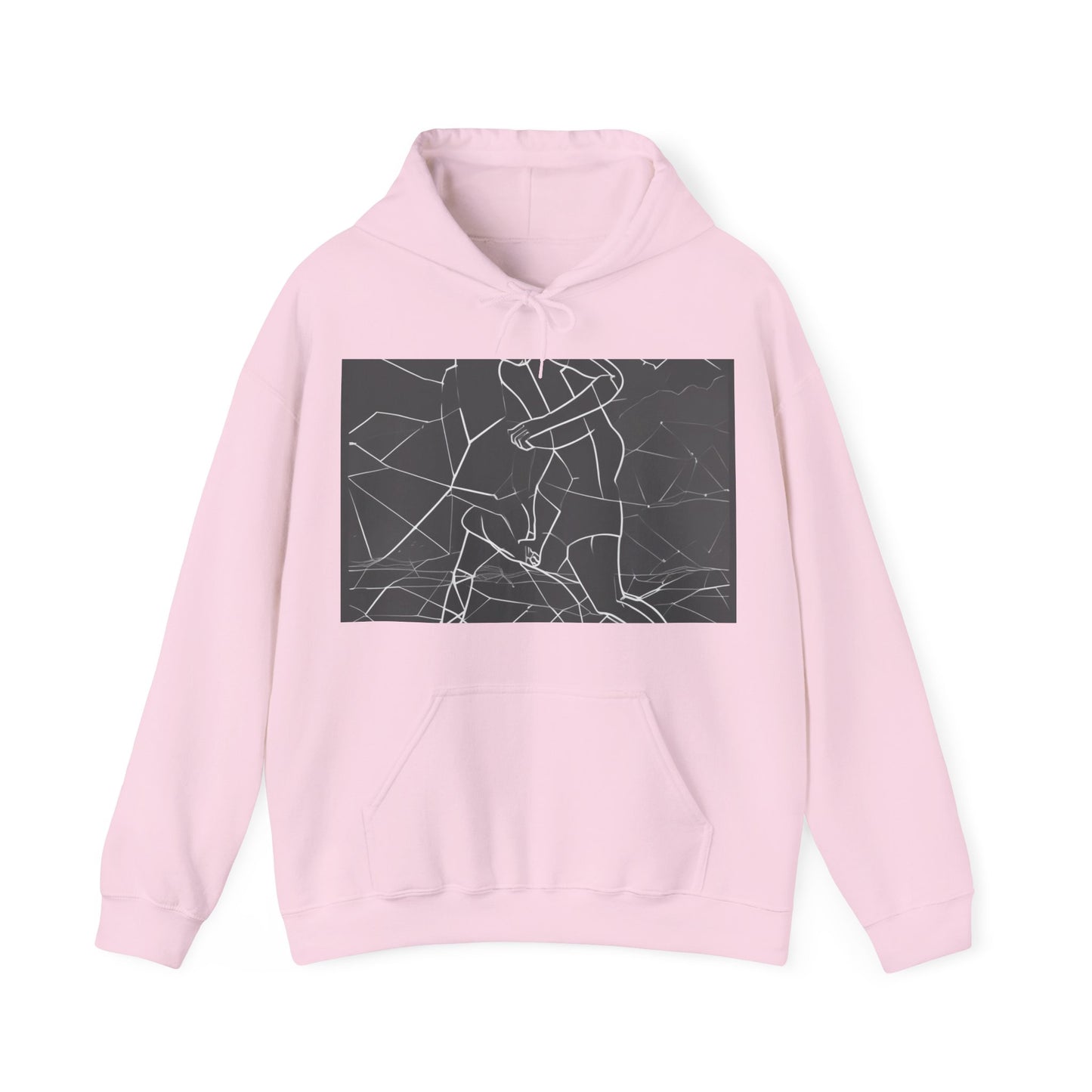 boostlete-pr-season-scene-runner-outline-geometric-1072 — Unisex Heavy Blend Hoodie (G18500)