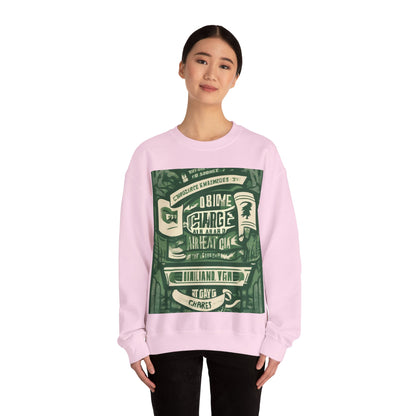 boostlete-am-crew-type-charge-ahead-banner-paper-0965 — Unisex Heavy Blend Crewneck (G18000)