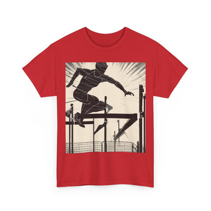 boostlete-iron-intent-scene-hurdler-speed-blueprint-0152 — Unisex Heavy Cotton Tee (Gildan 5000)