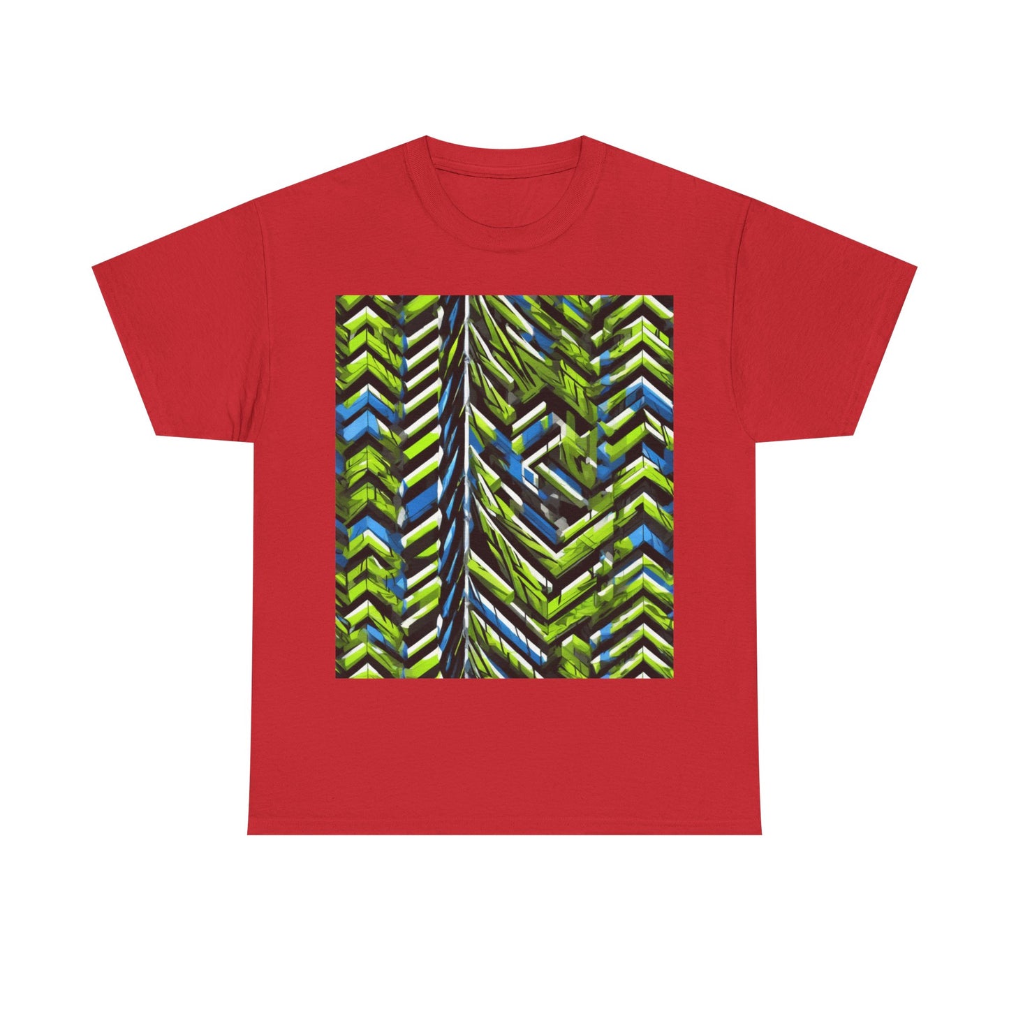 boostlete-rise-grind-pattern-chevron-isometric-0195 — Unisex Heavy Cotton Tee (Gildan 5000)