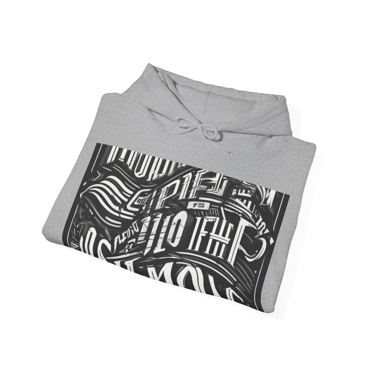 boostlete-mile-by-mile-type-one-more-split-line-art-0001 — Unisex Heavy Blend Hooded Sweatshirt (Gildan)