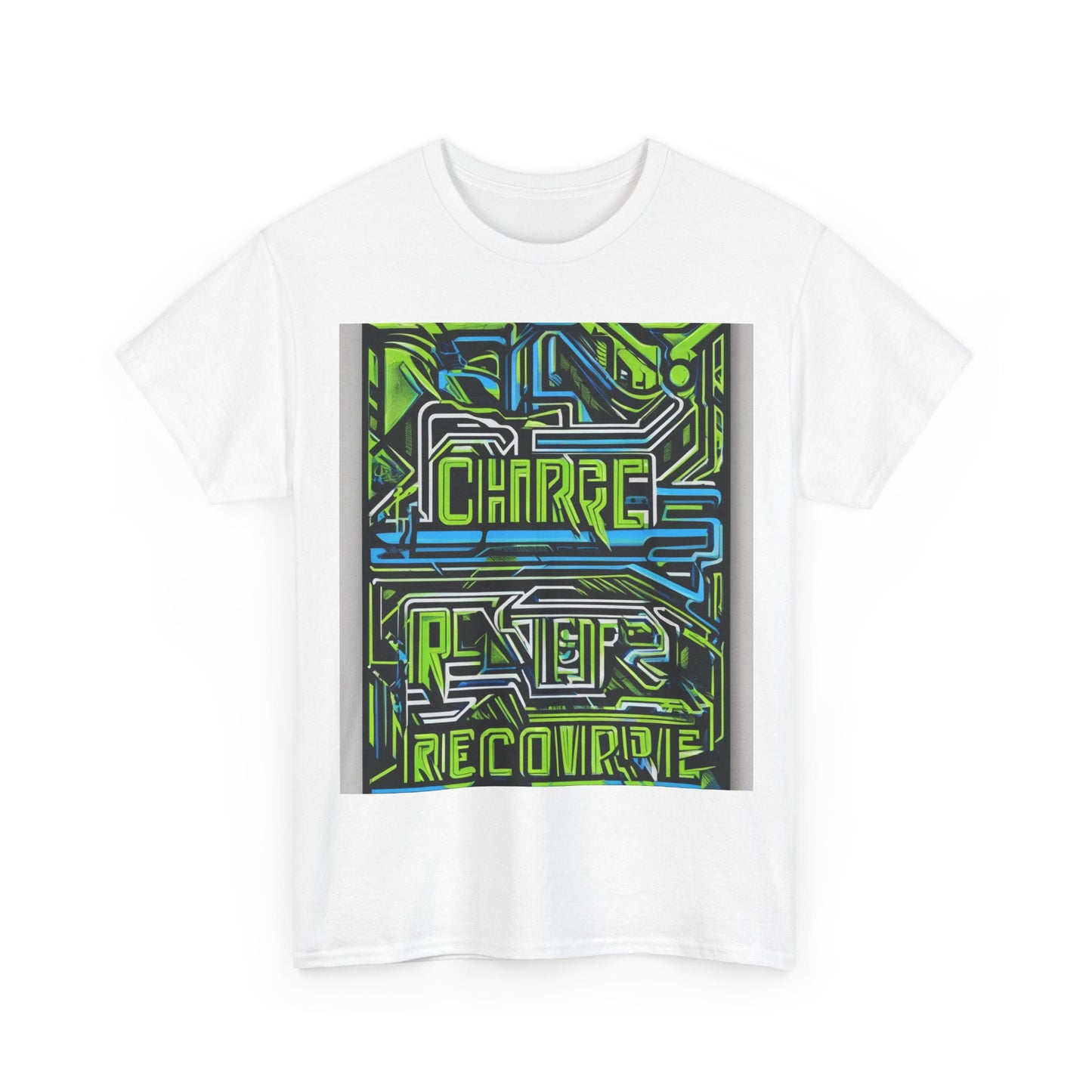 boostlete-pr-season-type-charge-train-recover-outline-over-solid-geometric-0129 — Unisex Heavy Cotton Tee (Gildan 5000)