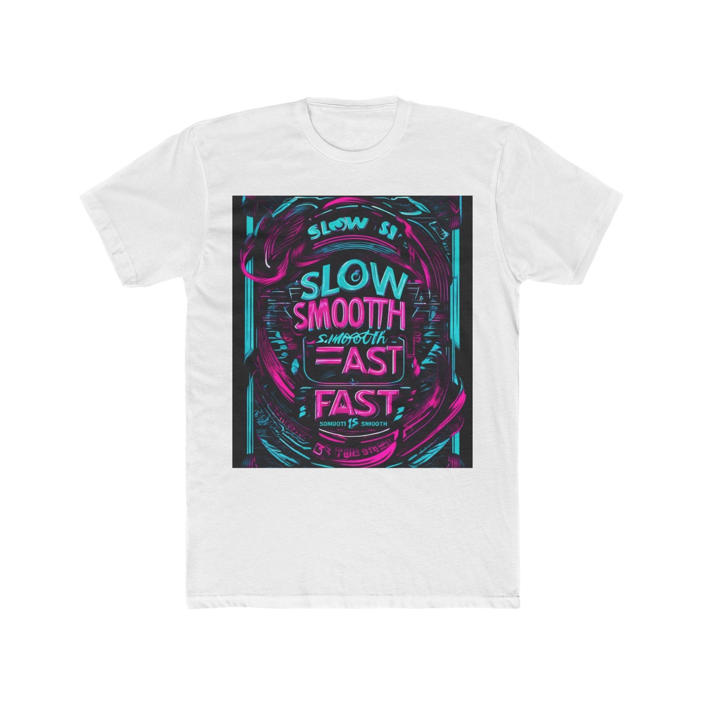 boostlete-recovery-progress-type-slow-is-smooth-smooth-is-fast-banner-engraved-0181 — Unisex Cotton Crew Tee (NL 3600)