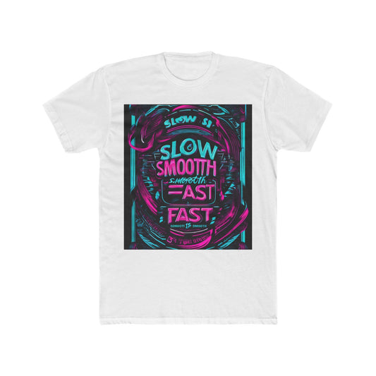 boostlete-recovery-progress-type-slow-is-smooth-smooth-is-fast-banner-engraved-0181 — Unisex Cotton Crew Tee (NL 3600)