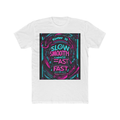 boostlete-recovery-progress-type-slow-is-smooth-smooth-is-fast-banner-engraved-0181 — Unisex Cotton Crew Tee (NL 3600)