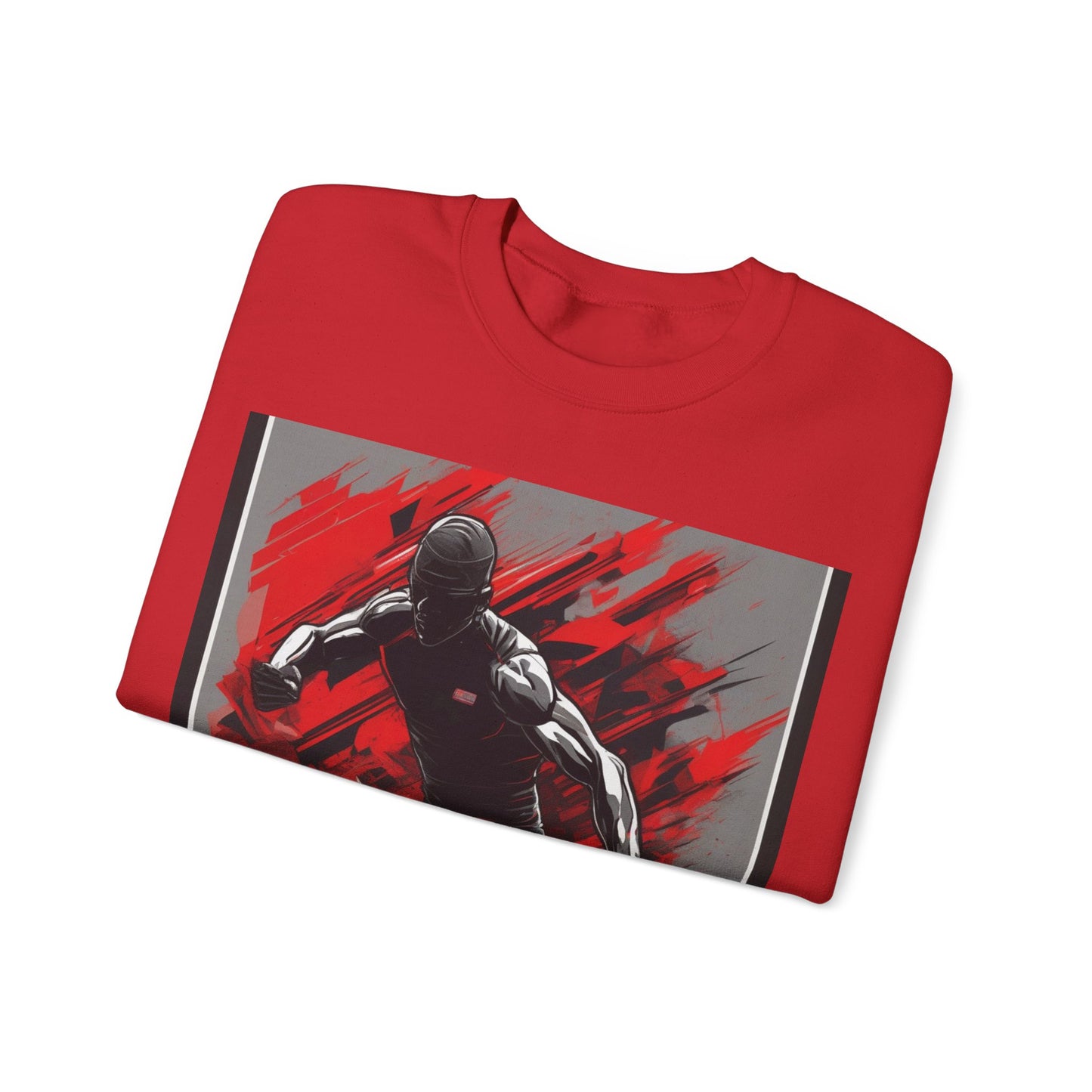 boostlete-field-day-scene-sprinter-glitch-badge-0284 — Unisex Heavy Blend Crewneck Sweatshirt (Gildan)