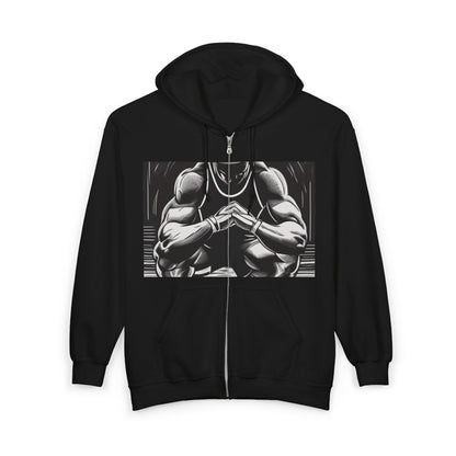 boostlete-pr-season-scene-athlete-outline-athletic-0144 — Unisex Heavy Blend Full-Zip Hooded Sweatshirt