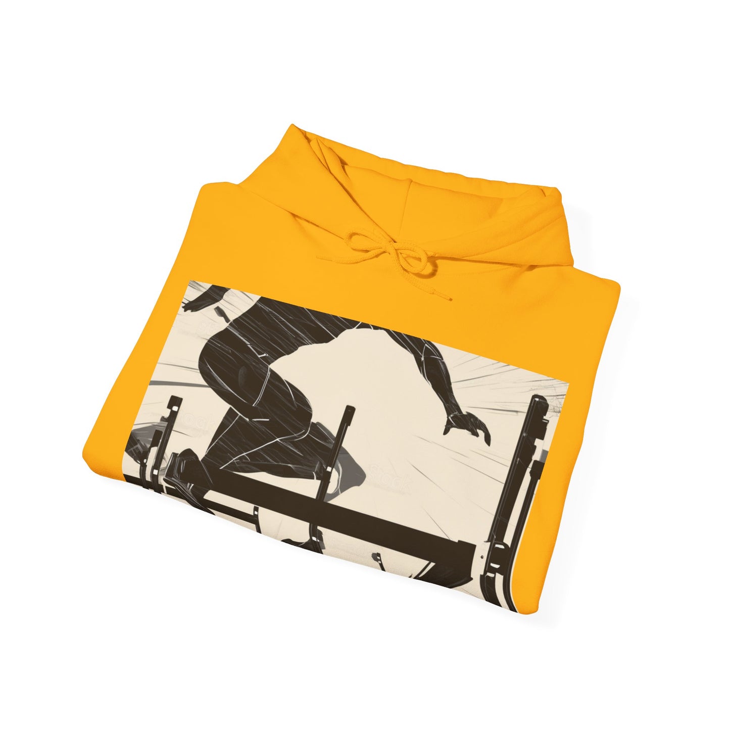 boostlete-iron-intent-scene-hurdler-speed-blueprint-0152 — Unisex Heavy Blend Hooded Sweatshirt (Gildan)